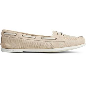 Sperry Authentic Original Skimmer Pin Perforated Bezove - Damske Mokasíny